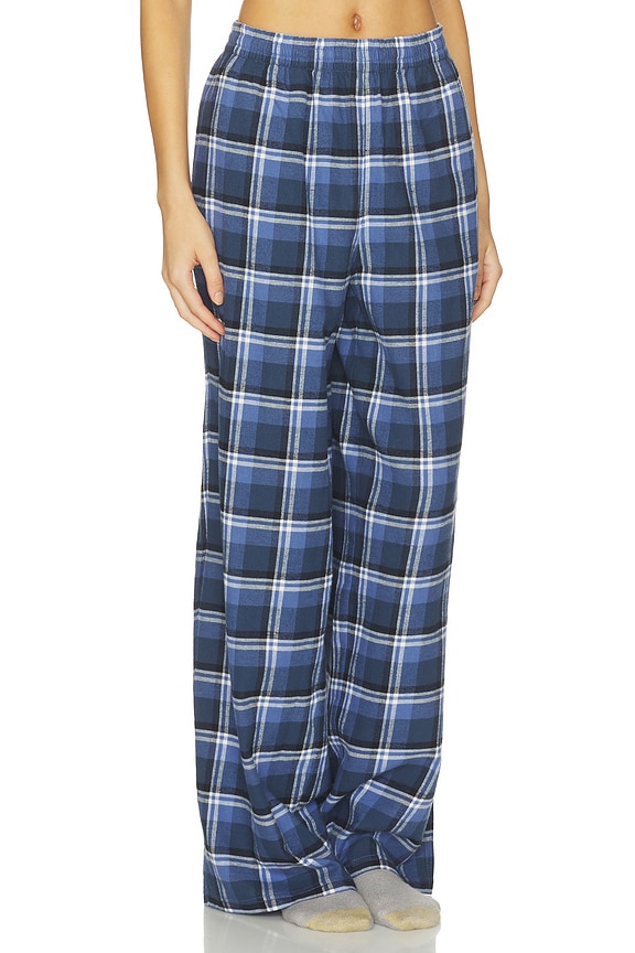 view 2 of 4 PANTALONES SLEEP FLANNEL in Indigo Outdoor Plaid