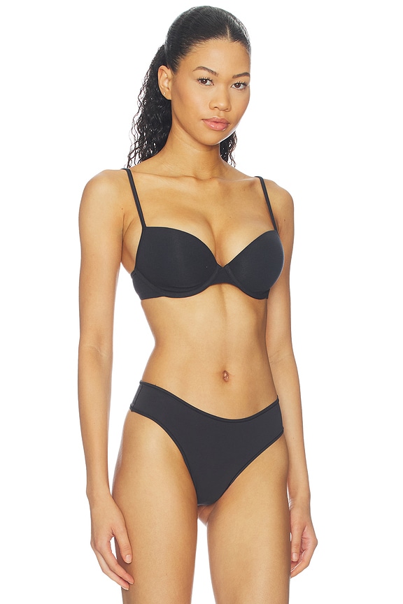 view 2 of 4 Everybody Cotton Lightly Lined Demi Bra in Onyx