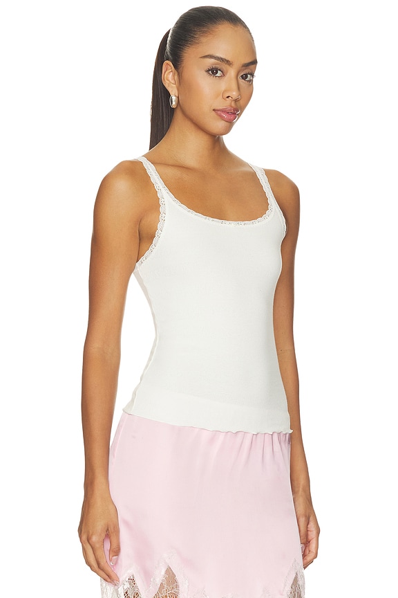 view 2 of 5 Back To School Pointelle Cami Top in Ivory