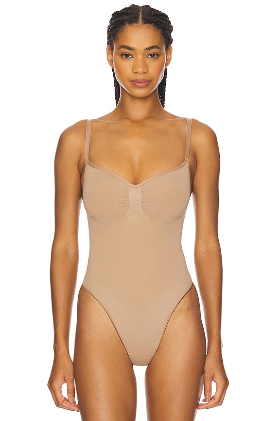 view 2 of 5 Seamless Sculpt Thong Bodysuit in Sienna