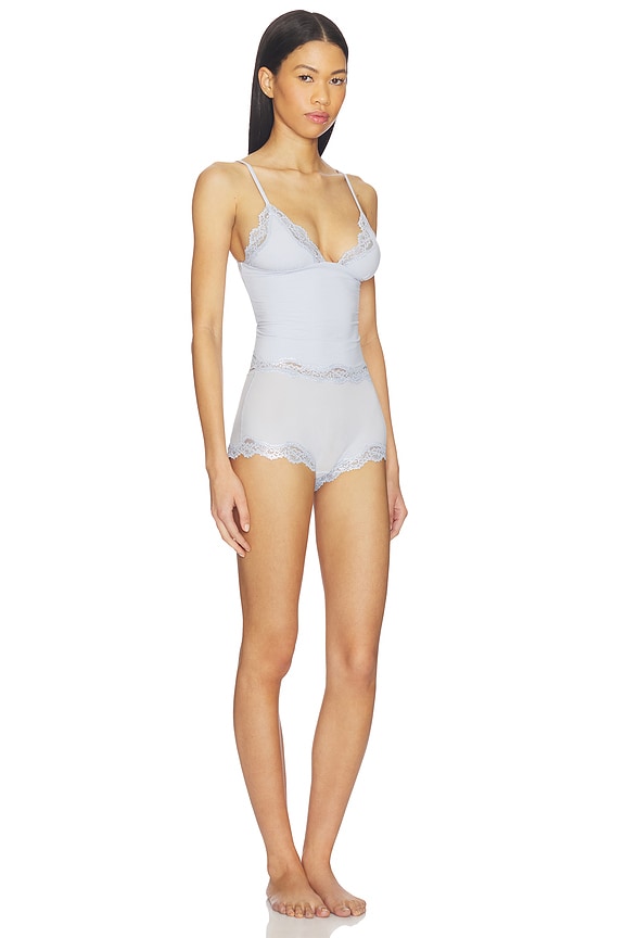 view 2 of 3 Triangle Cami And Boyshort Set in Periwinkle Foil