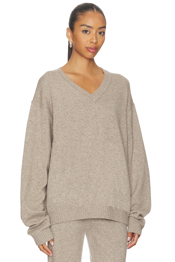 view 2 of 4 Cashmere Oversized Boyfriend Sweater in Linen