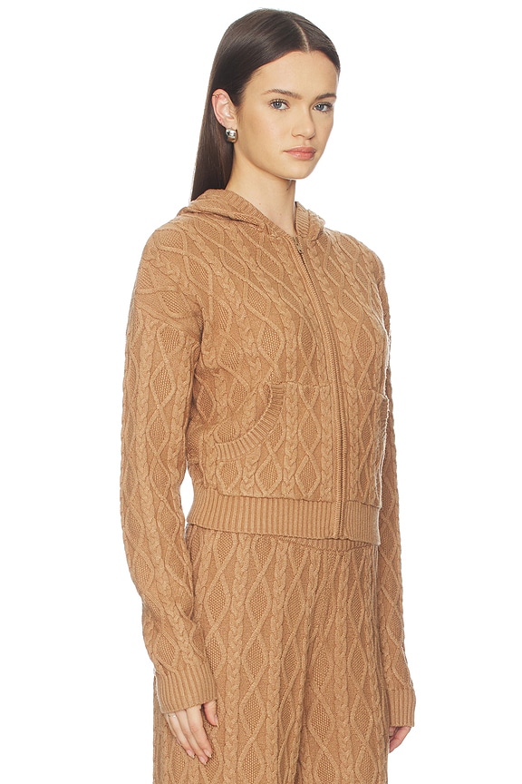 view 2 of 4 SWEAT À CAPUCHE AVEC GLISSIÈRE SWEATER KNIT in Dark Honey