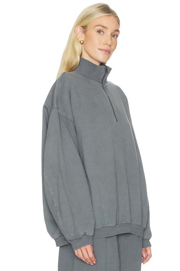 view 2 of 4 Boyfriend Fleece Slouchy Turtleneck Pullover in Zircon