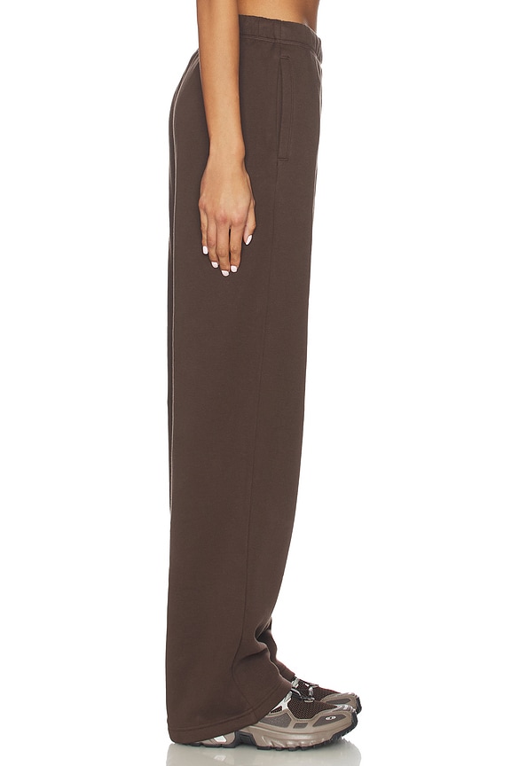 view 2 of 6 Cotton Fleece Classic Straight Leg Pant in Dark Sepia