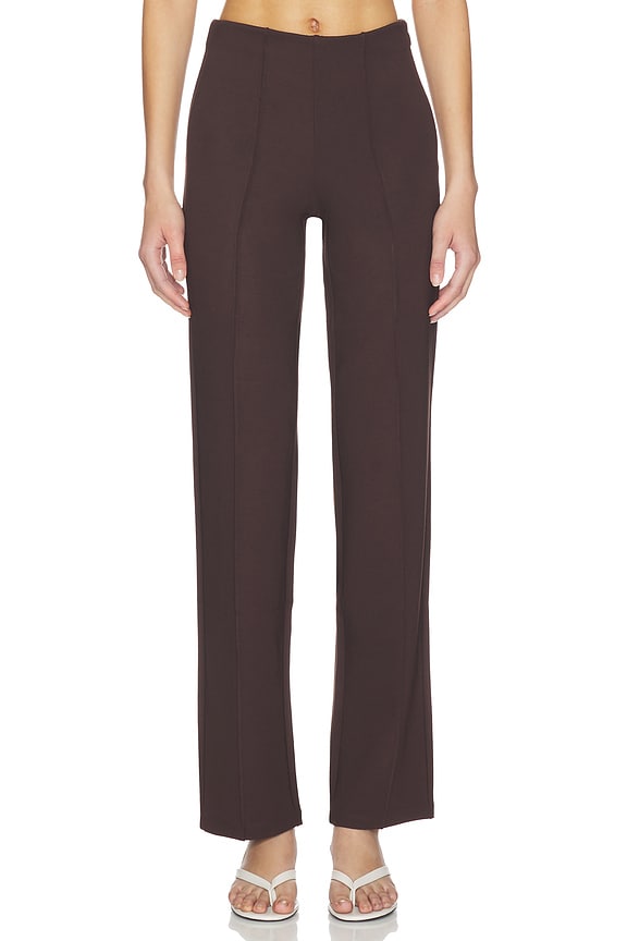 view 1 of 6 High Waist Pintuck Straight Pant in Espresso