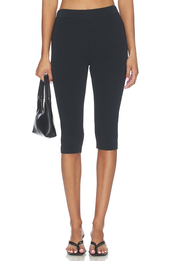 view 1 of 6 Refined Knit High Waist Capri in Onyx