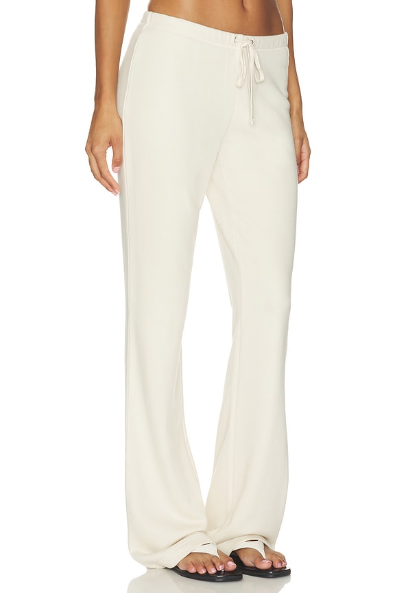 view 2 of 6 Drapey French Terry Straight Leg Pant in Buff