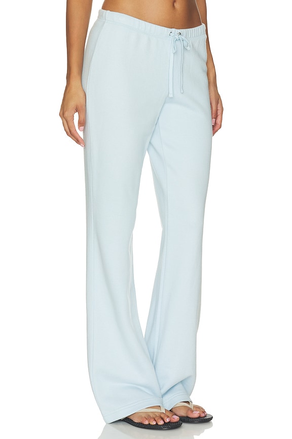 view 2 of 6 Drapey French Terry Straight Leg Pant in Powder Blue