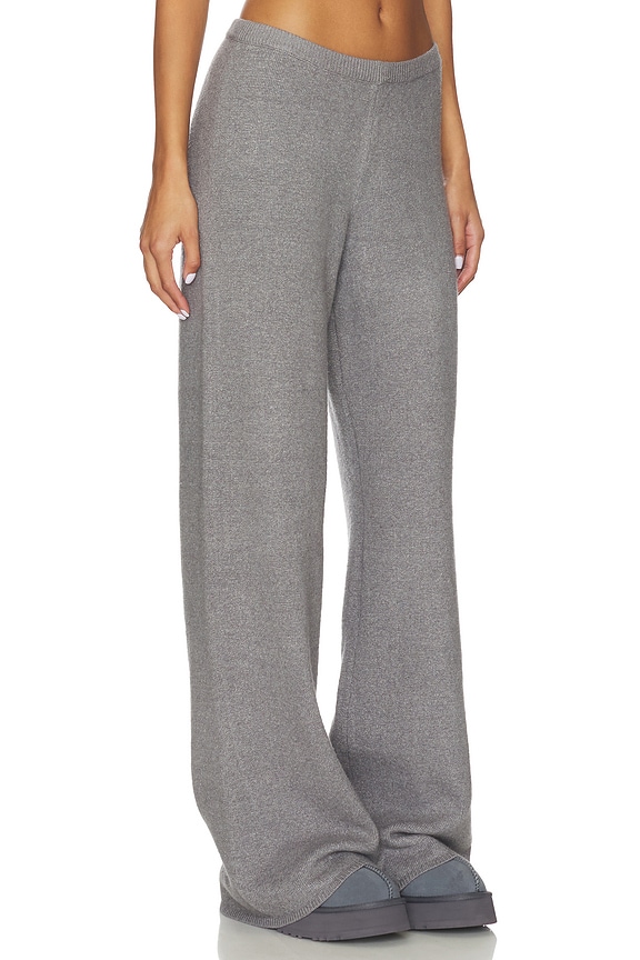 view 2 of 6 Textured Knit Relaxed Pant in Dark Heather Grey