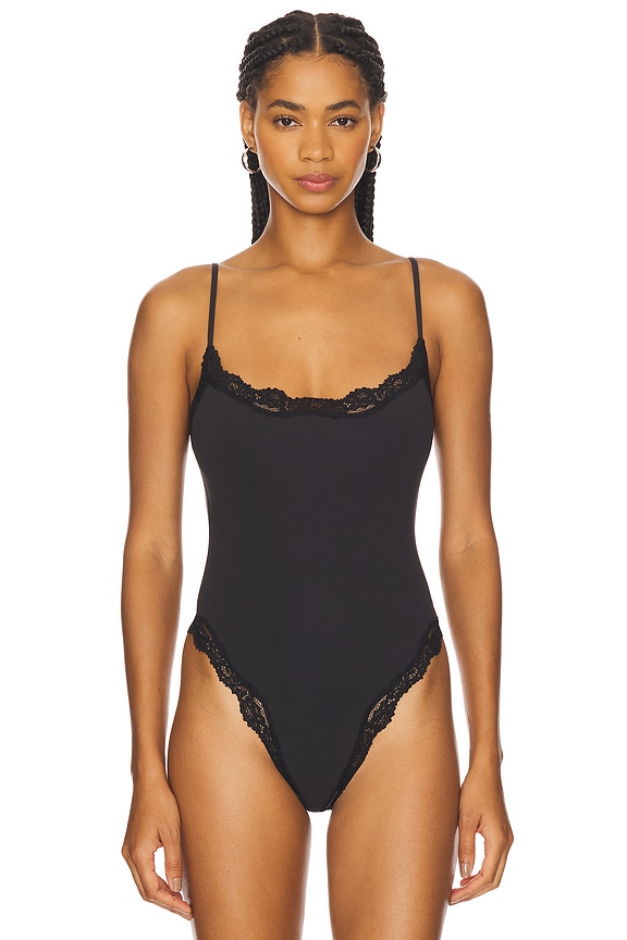 view 2 of 5 Fits Everybody Lace Cami Bodysuit in Onyx