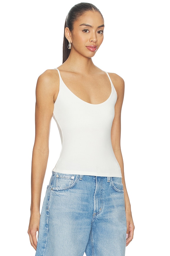 view 2 of 4 Smooth Layers Skimpy Strap Cami in Egret