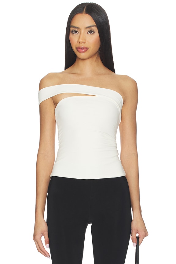 view 1 of 4 Cotton Jersey One Shoulder Tube Top in Marble