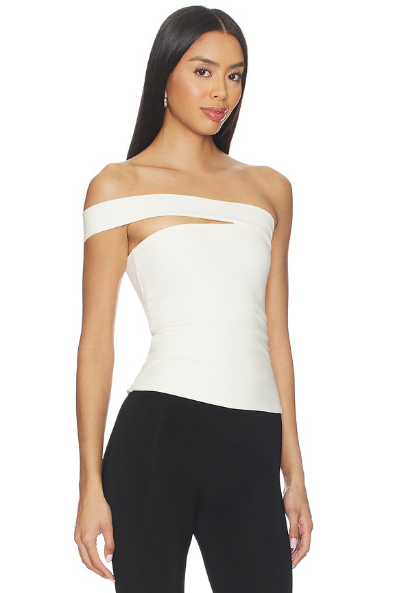 view 2 of 4 Cotton Jersey One Shoulder Tube Top in Marble