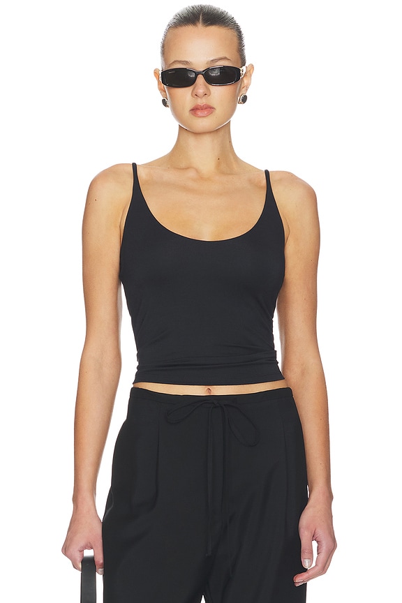 view 1 of 4 Smooth Layers Skimpy Strap Cami in Obsidian