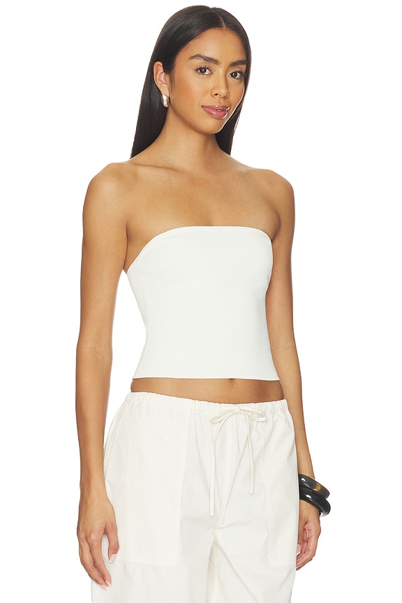 view 2 of 4 Refined Knit Tube Top in Egret