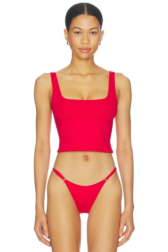 view 1 of 4 TOP BIKINI ICONIC SWIM in Carmine