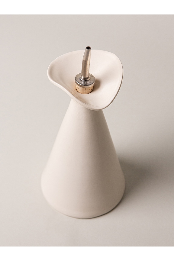 view 2 of 4 Flora Oil Cruet in Alabaster & Ivory