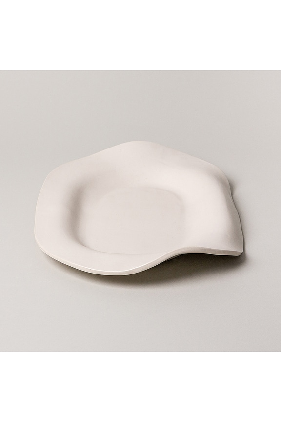 view 2 of 4 Manta Oval Platter in Alabaster