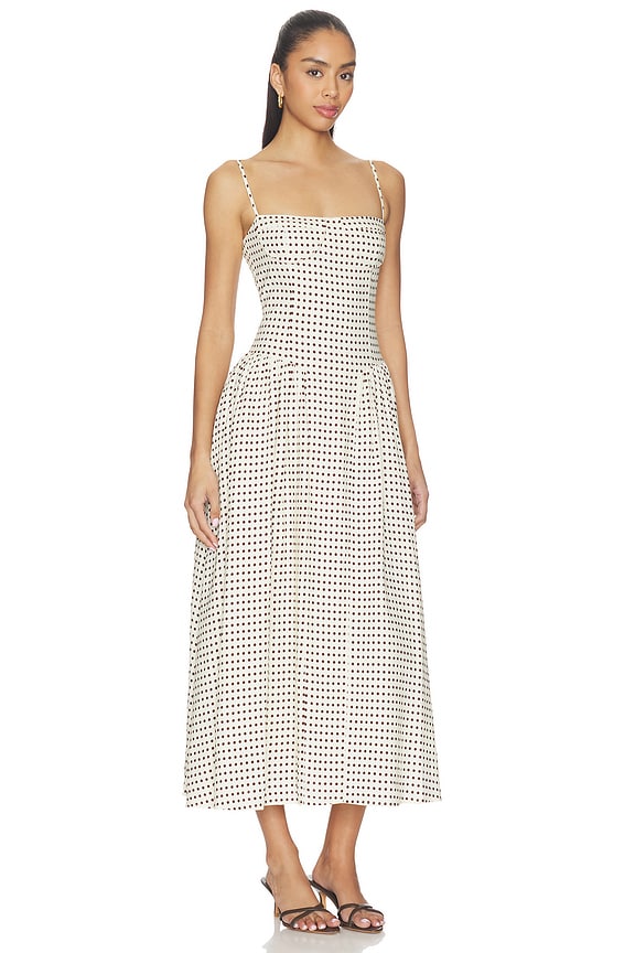 view 2 of 4 Lou Lou Dress in Ivory Brown Polka Dot