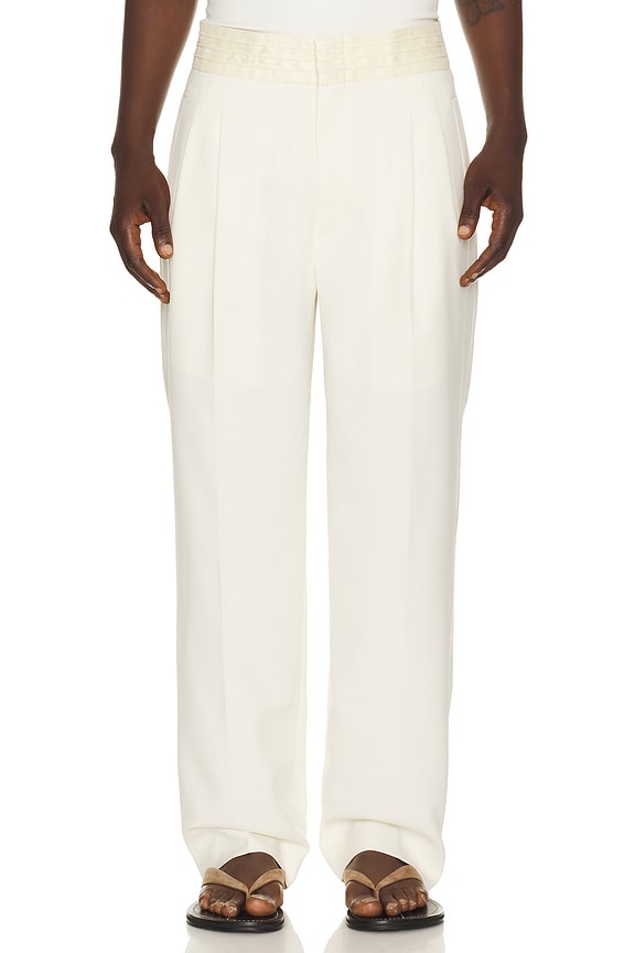view 1 of 5 PANTALÓN CON TRABILLA CHAWI in Ivory