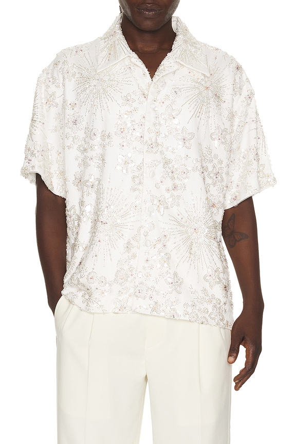 view 1 of 5 CAMISA ANURAK in White & Green