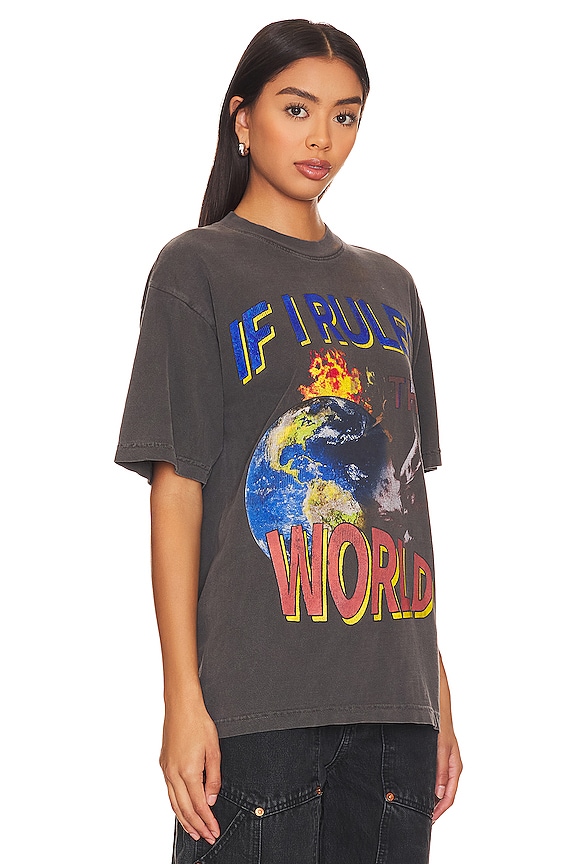 view 2 of 4 Nas If Ruled The World T-Shirt in Washed Black