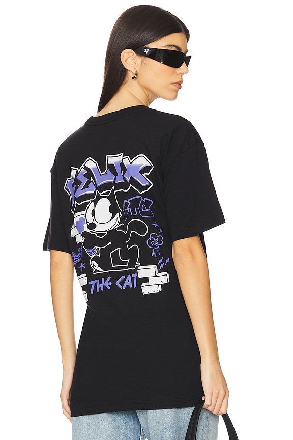 view 1 of 4 Felix The Cat Graffiti Pop Tee in Black