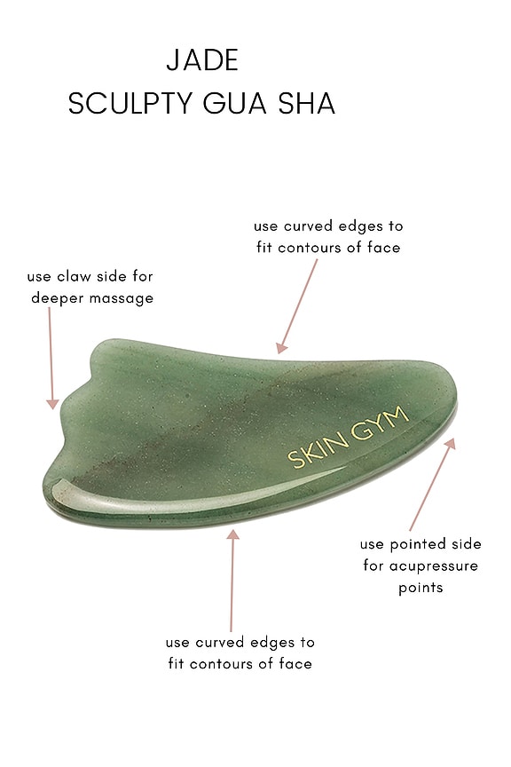 view 2 of 3 UTENSILIO DE BELLEZA JADE GUA SHA CRYSTAL BEAUTY TOOL in 