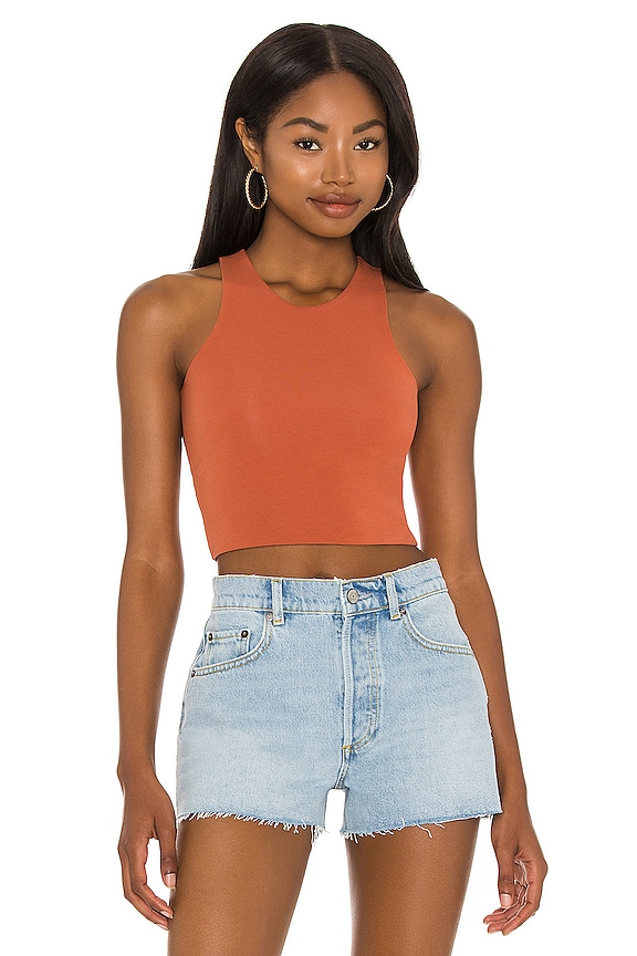 Skin Calliope Reversible Crop Top in Dusty Pink & Canyon Clay | REVOLVE