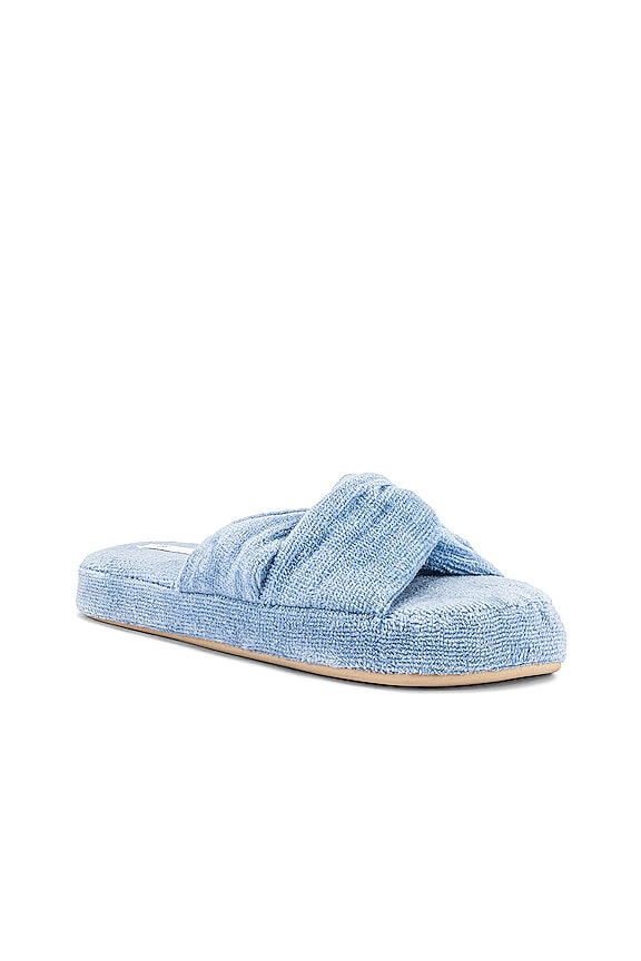 view 2 of 5 Terry Velour Slides in Catalina Heather