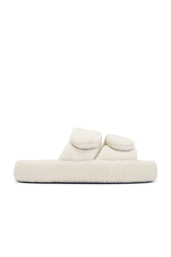 view 1 of 5 Vera Recycled Fleece Slide in Bone