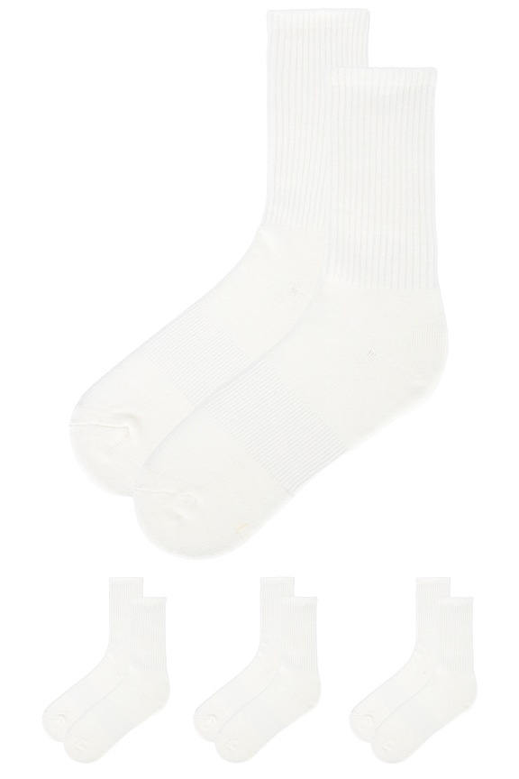 view 2 of 4 Tube Crew Sock 3 Pack in Chalk