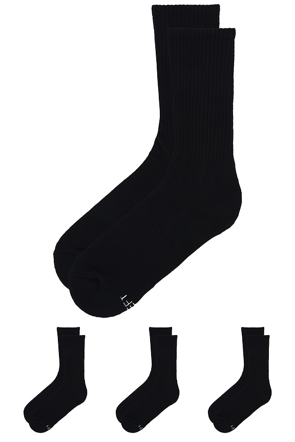 view 2 of 4 Tube Crew Sock 3 Pack in Onyx