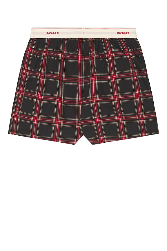 view 2 of 2 Cotton Poplin Logo Band Boxer in Ash Red