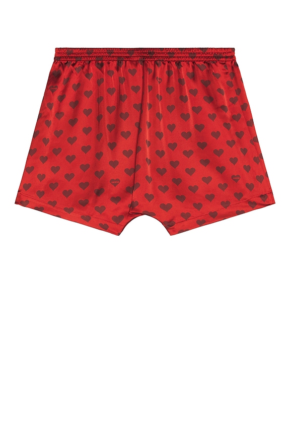 view 2 of 2 Sleep Sateen Boxer in Red Heart Halfdrop Print