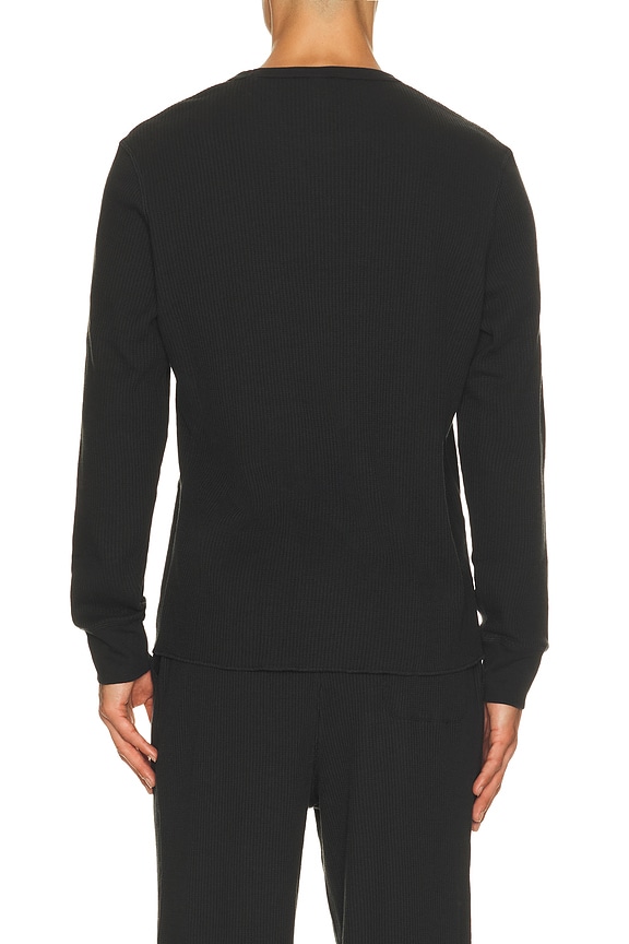 view 2 of 5 Branded Classic Waffle Crewneck T-shirt in Onyx
