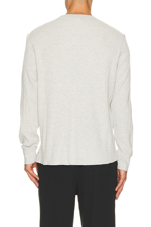 view 2 of 5 Branded Classic Waffle Crewneck T-shirt in Light Heather Grey