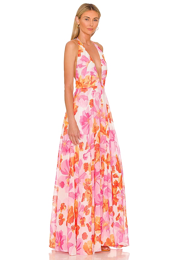 view 2 of 3 Juliana Jumpsuit in Pink & Orange