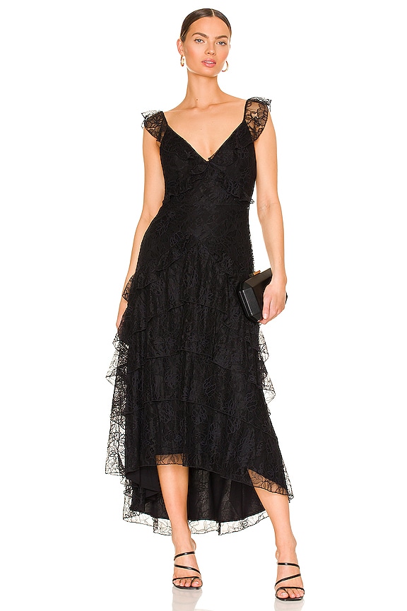 SAU LEE Henrietta Dress in Black | REVOLVE