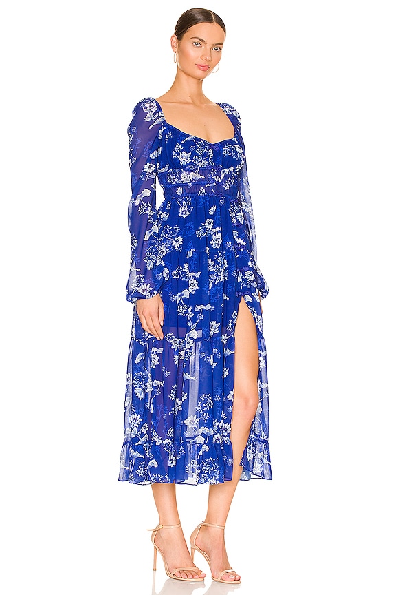 view 2 of 4 Gianna Dress in Blue & White