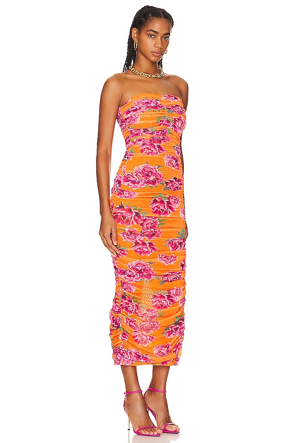 view 2 of 3 FARRAH 원피스 in Orange & Pink