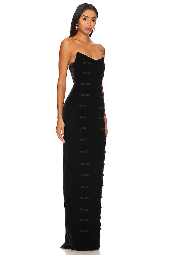 view 2 of 3 ROBE MAXI AMORA in Black