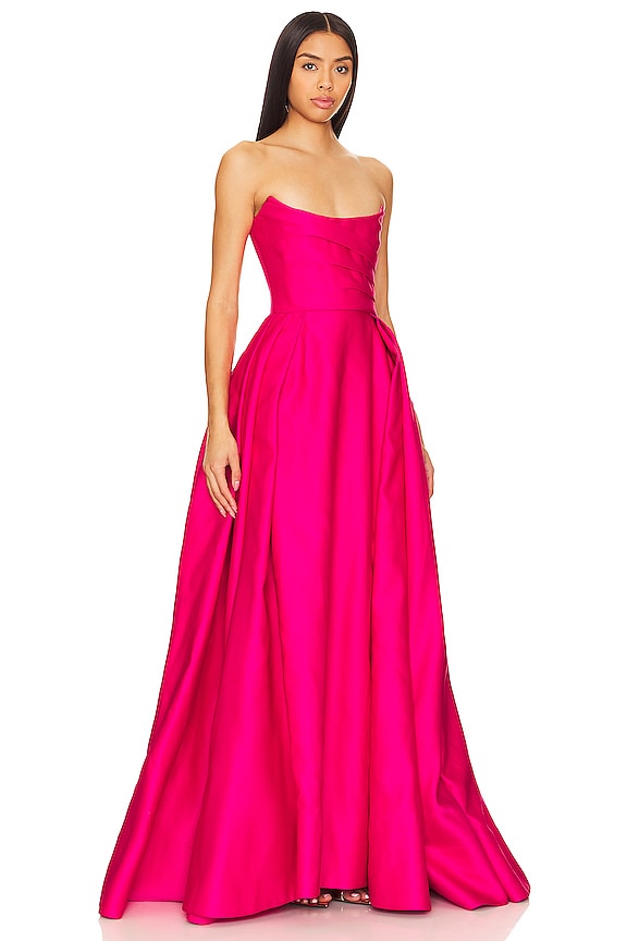 view 2 of 3 Barbara Gown in Hot Pink