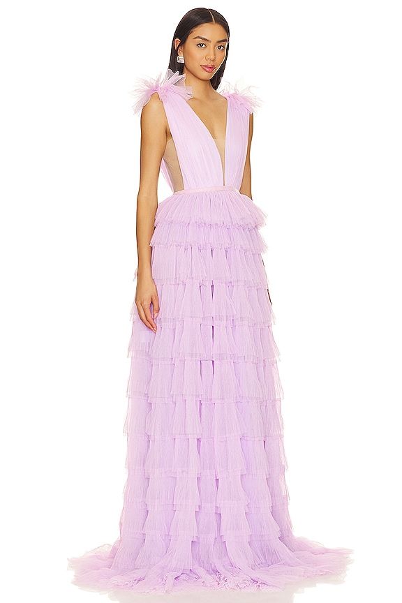 view 2 of 3 VESTIDO LARGO SABRINA in Lavender