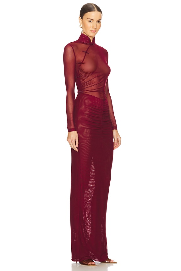 view 2 of 3 Kyle Dress in Bordeaux