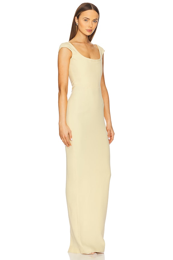 view 2 of 3 Brooke Gown in Butter Yellow