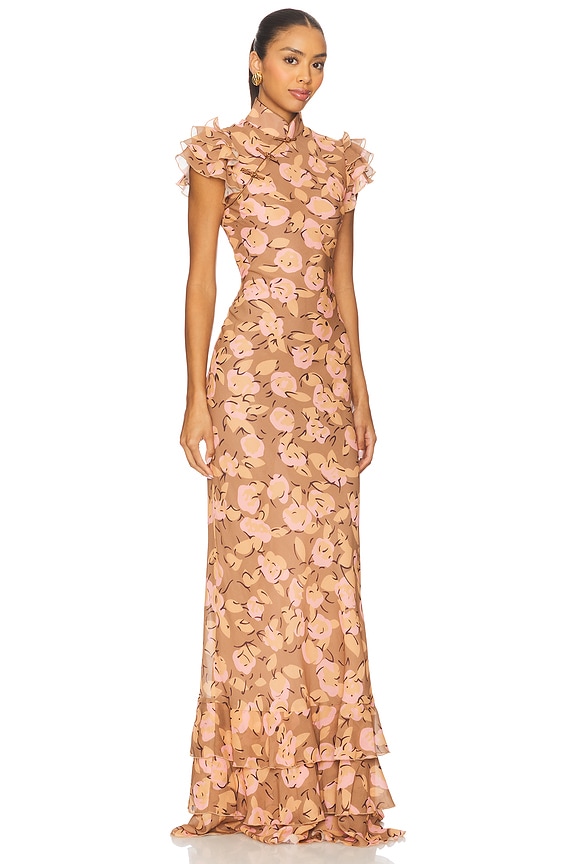 view 2 of 3 Gemma Dress in Mocha Multi