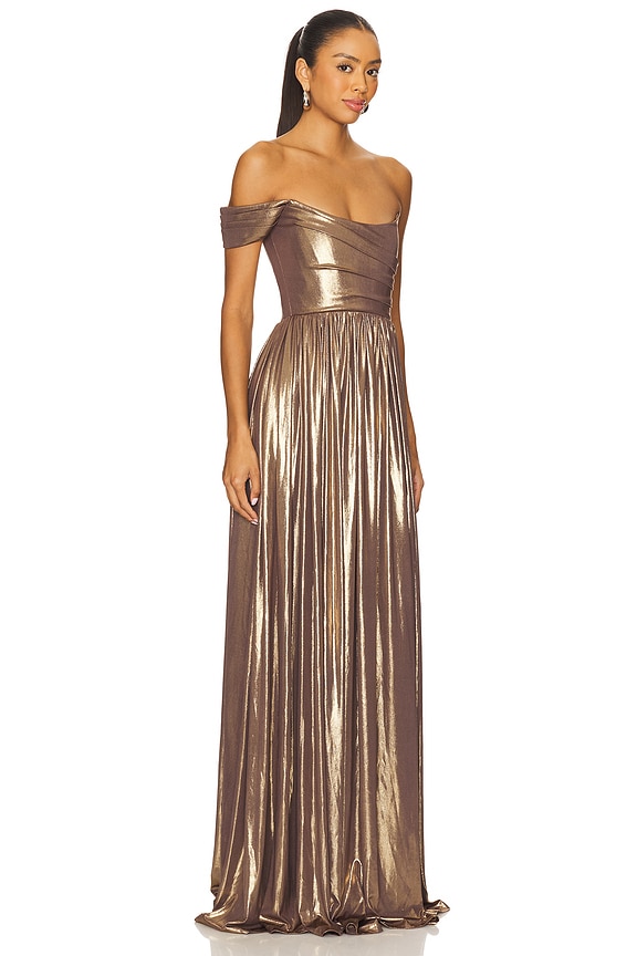 view 2 of 3 Kennedy Gown in Gold