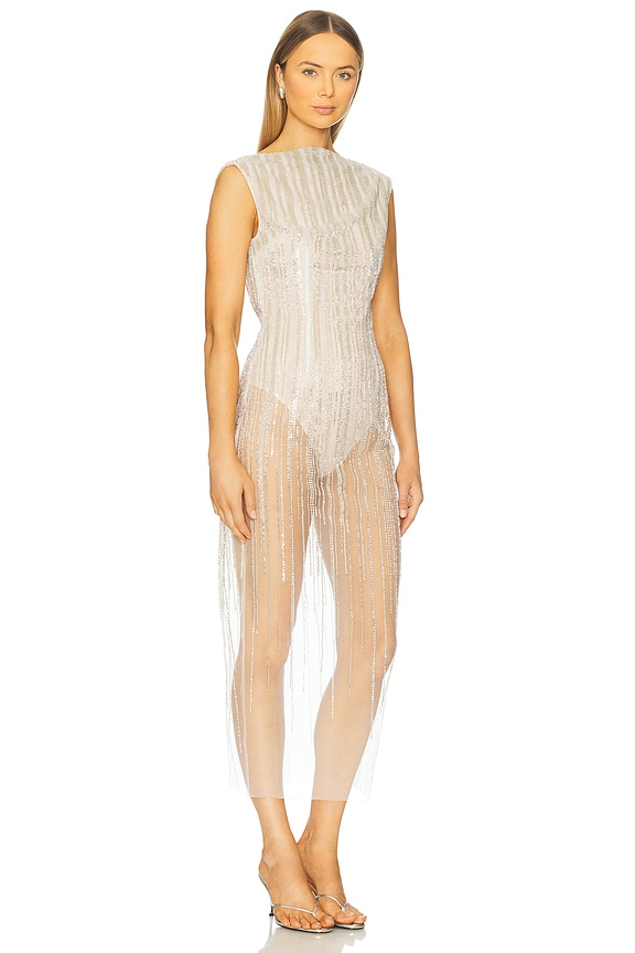 view 2 of 4 Marci Beaded Dress in White